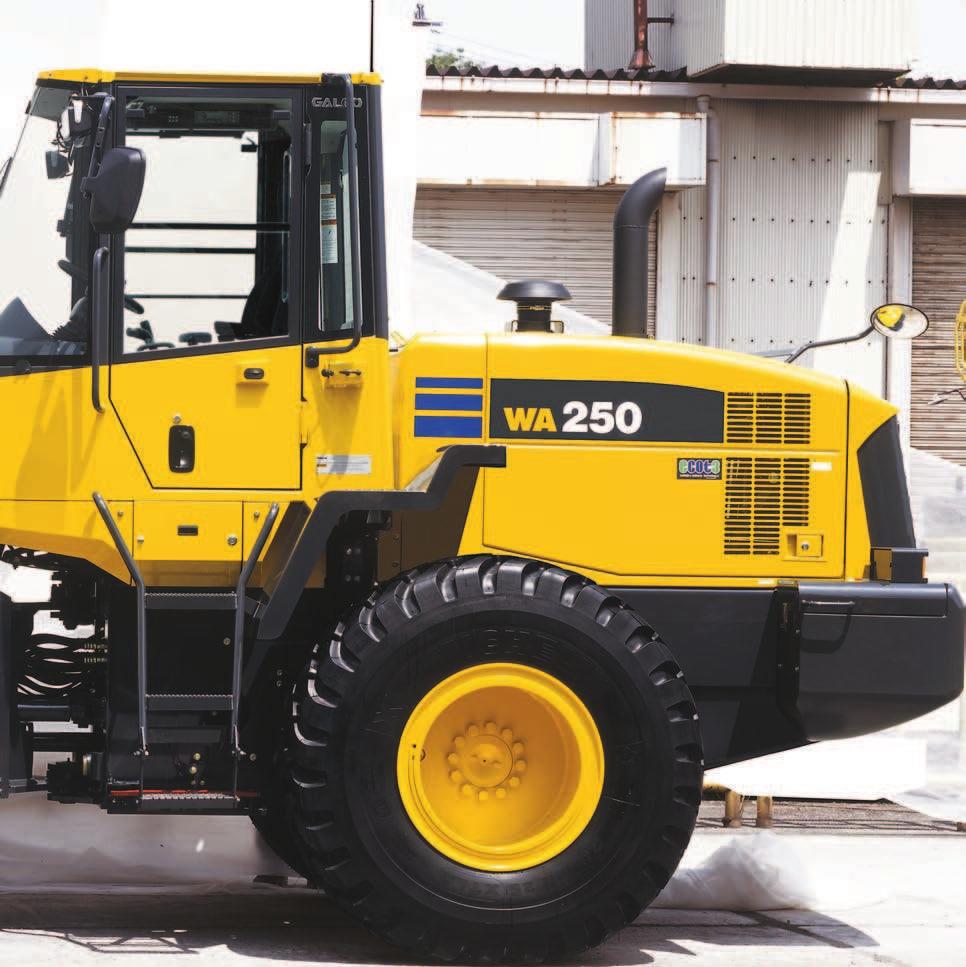 NET HORSEPOWER 103 kw 138 HP @ 2000 rpm Reliability Reliable Komatsu designed and manufactured components Sturdy main frame Adjustment-free, fully hydraulic, wet disc service and parking brakes