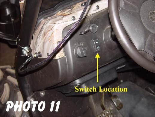 There is enough length to place the switch anywhere on the driver s side of the dash.
