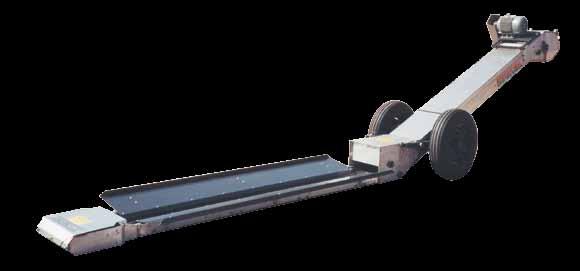 Flush-Type Elevating Undercar Conveyor Continuous 12" or 16" belt for unloading trucks and/or hopper railcars.
