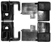 2-7125 Shower screen panel set Black. Suits Ultima & Boral. Includes corner block lower right hand (2-7130) and corner block lower left hand (2-7140) and corner and rail pick up block (2-7120).
