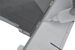 Just as you did with the horizontal stabilizer, make sure