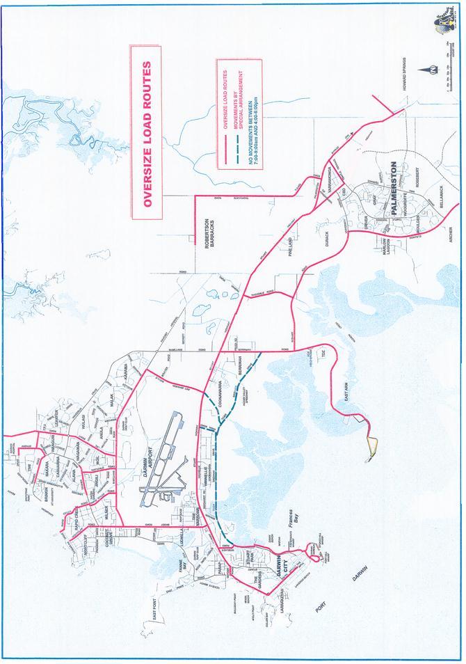 Appendix B Heavy Vehicle Route Maps Map 6: Greater Darwin Oversize Load Route