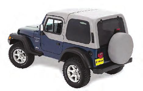 INSTALLATION TIME Installation Instructions YJ Hardtop US Patents 6468149, 6309007, D442,911 SKILL LEVEL Application: 2 Piece without Doors Part Number: 41499 1 Piece without Doors Part Number: 41497