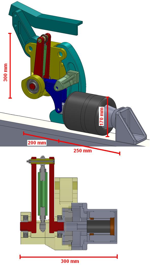The proposed device is feasible to be fitted at the rear cabin suspension of both models.
