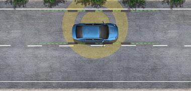 FULL-SPEED RANGE DYNAMIC RADAR CRUISE CONTROL 9 Dynamic Radar Cruise Control (DRCC) uses vehicle-to-vehicle distance control, which adjusts your speed, to help you maintain a preset distance
