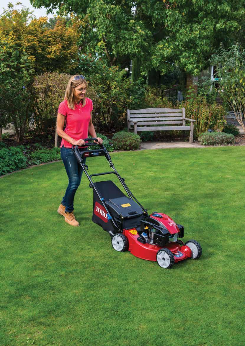SUPER RECYCLER MOWERS RECYCLE-ON-DEMAND Just a simple move of a lever changes the mower from grass collection to