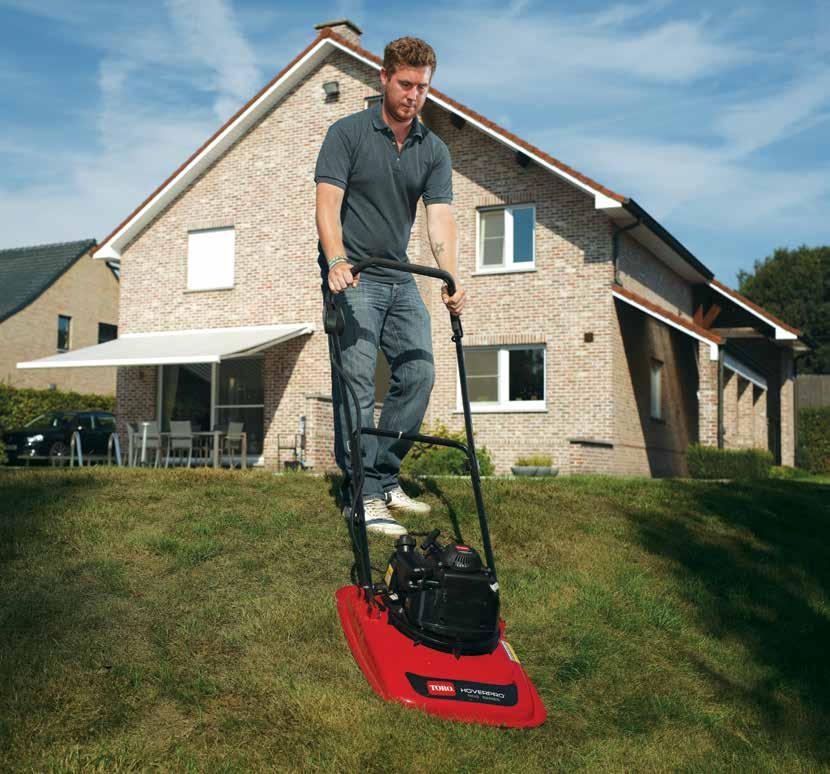 HOVERPRO PERFECT FOR STEEP SLOPES Though sutible for all terrains, HoverPros excel in mowing tough, undulating ground and steep slopes, allowing these areas to be