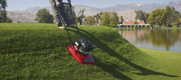ideal mowing solution for areas where wheeled mowers leave a poor finish or are simply unable to perform.
