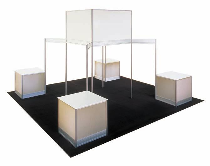 Rental Exhibit and Acceorie - 20 x 20 Package I Package J Panel color & material option available with all packaged rental exhibit.