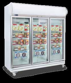 while reducing condensation Heated self-closing door with stay for easy stocking and hassle-free self Temperature range: -22 C to -18 C 1260mm mm mm 300mm 125mm 1 YE Warr AR anty LAB OU UF1000LF Flat