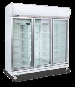 self-closing door with stay for easy stocking and hassle-free self Temperature range: +2 C to +8 C 1260mm mm mm 300mm 125mm 1 YE Warr AR anty LAB OU GD1000LF & PA R RTS Flat Glass Door 976L LED