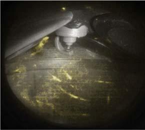 A video access was installed on cylinder 4 to observe the initiation of pre-ignitions. Two bores were applied to the cylinder head for the light source and the camera.
