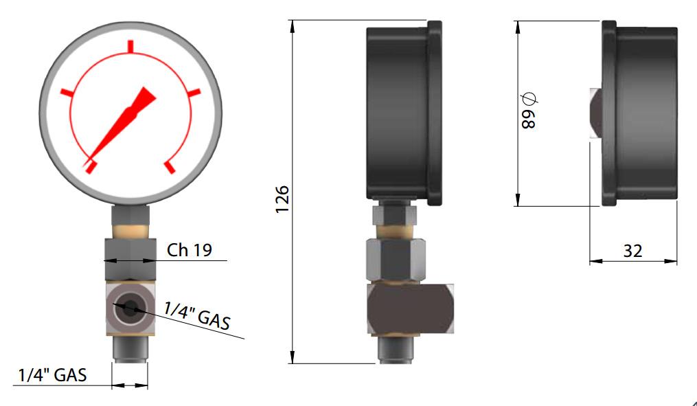 pressure by means of the pressure gauge.