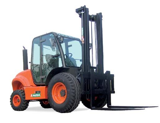 ADVANTAGES ADAPTABLE The only 6,100/7,100 lb (2770/3230 Kg) rough terrain and semi-industrial forklift with two possible axles widths from 5ft 10 in up to 6ft 3 in (1,77 up to 1,91 m).