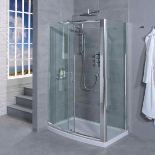 Manufactured from 6mm toughened safety glass this shower enclosure is both unique and extremely functional.