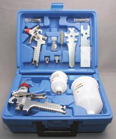 and spanners Gravity feed spray gun Nozzle setups available:- 1.4/1.7/2.