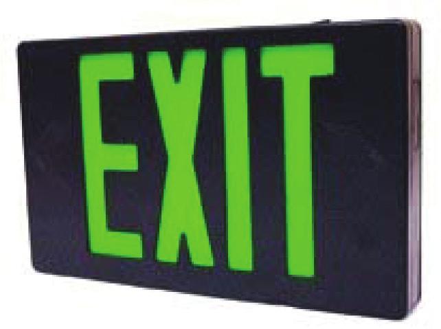 mount :: Mounting accessories included :: UL-listed for damp locations, meets UL924, NFPA 101 Life Safety Code LED EXIT SIGN G1 THERMOPLASTIC LED EXIT SIGN XT-RW-EM