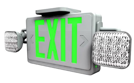 :: Mounting accessories included :: UL-listed for damp locations, meets UL924, NFPA 101 Life Safety Code COMBINATION LED EXIT SIGN & LED EMERGENCY G5 XT-CL-RW-EM XT-CL-GW-EM LETTERS on on NUMBER OF S