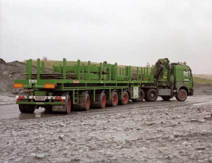 The Nooteboom Ballasttrailer is specially designed for the transport of crane ballast and other heavy loads.