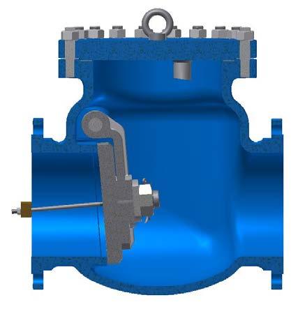 4. Installation and start-up The swing check valves nominal diameter DN 100 are supplied with blocked disc how to prevent damage to the sealing surfaces during transport.