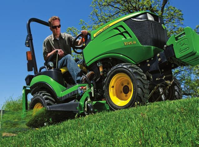 in no time. Plus with John Deere Quick- Park loaders, you re up and running in no time. C.