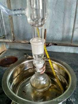 2 Experimentation with esterifies cottonseed oil as lubricant Esterifies cottonseed oil process: Esterification of cottonseed oil is done, the process as explained Step 1: Preparation of methyl ester