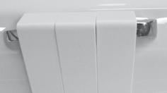 Supplied individually, the protector hooks onto a bath/tub handle to prevent side flap from catching when raising the