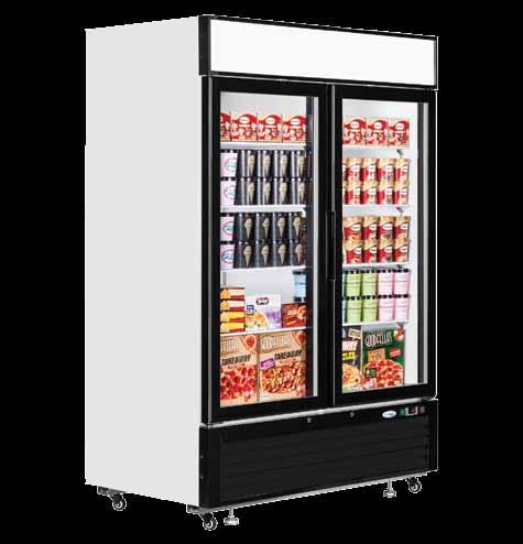 DOUBLE UPRIGHT FREEZER Glass Door Upright Freezer - Double Door Double Glass Door Freezer for the display of frozen products.