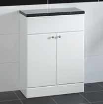 AQUIS BACK TO WALL FURNITURE WHITE FEATURES AND BENEFITS COUNTER TOP BASE UNITS W/C UNITS 510 W/C BASE UNIT Including Cistern AQ51WCW 306.