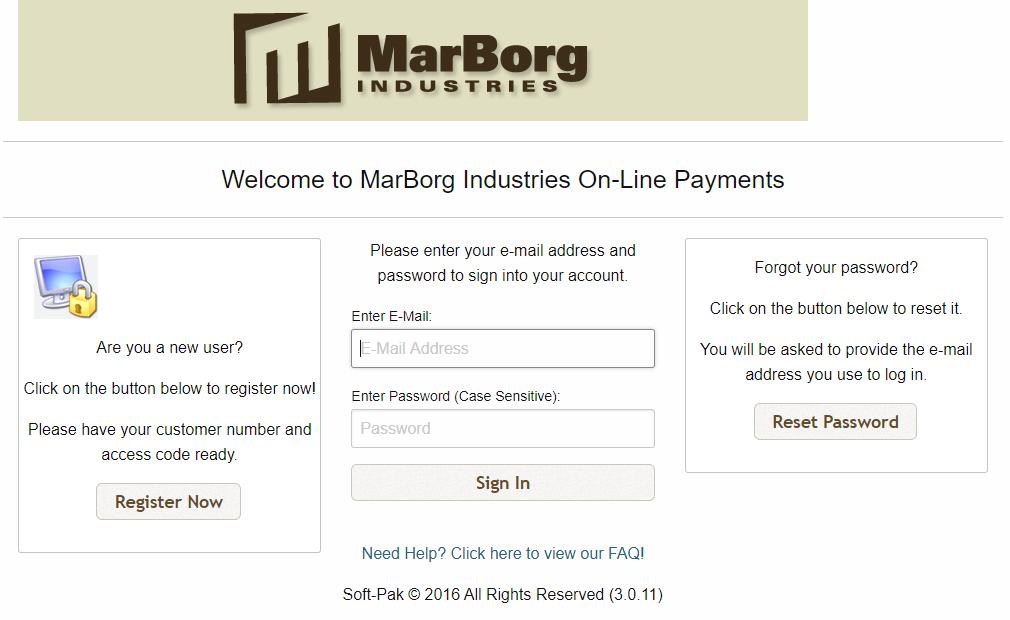 MarBorg s convenient online payment portal is easily accessed through the Pay Online button located at the top of every page (Figure 17).