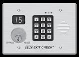 Keypad for violation reset, momentary bypass and on-off; Voice Annunciation and digital countdown display with door open indicator.