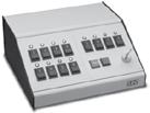 00 TCC Slope front desk top console 12 stations maximum when using 2 control panels. Base unit, less panel.