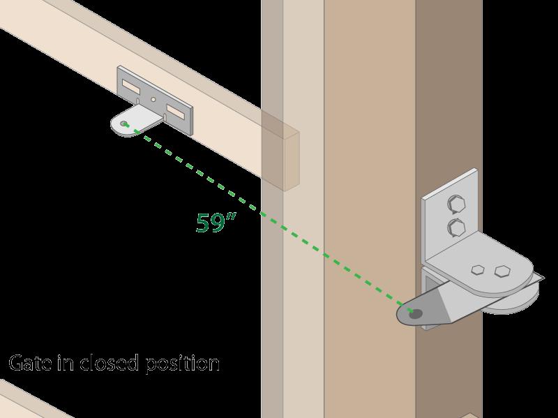 Installation of Operator Pull-to-Open Before permanently attaching any brackets, be sure to test arm motion and