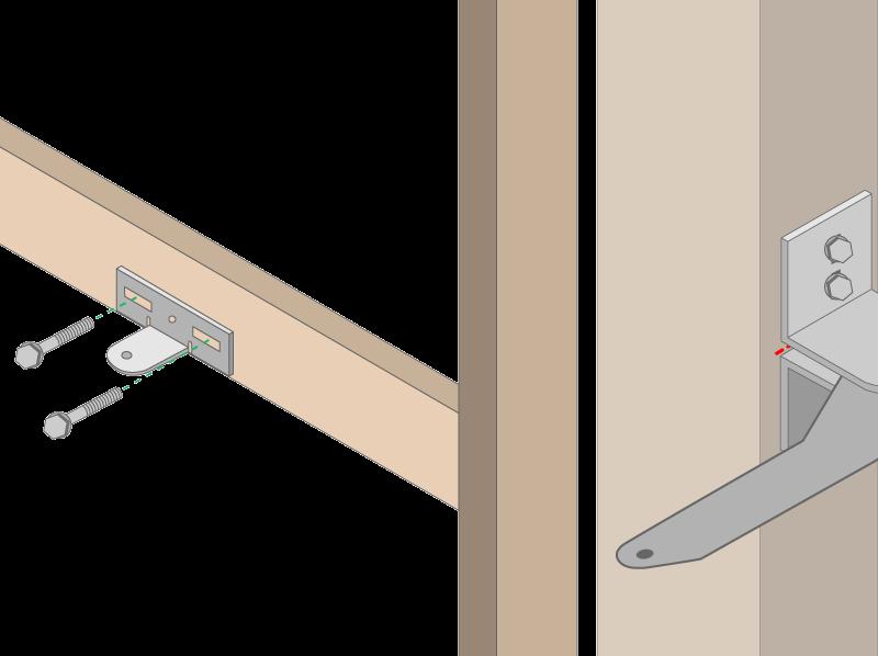 Installation of Operator Push-to-Open Before permanently attaching any brackets, be sure to test arm motion and
