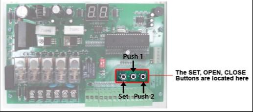 Operating Parameters Customization 1. LED shows P1: P1 is for setting your run time. The run time will be determined from the time you had determined during the set up of the limit switches.