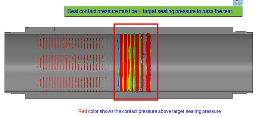 was greater than the desired target value. Figure 9 shows the typical seal integrity plot based on the contact pressure of the seal.