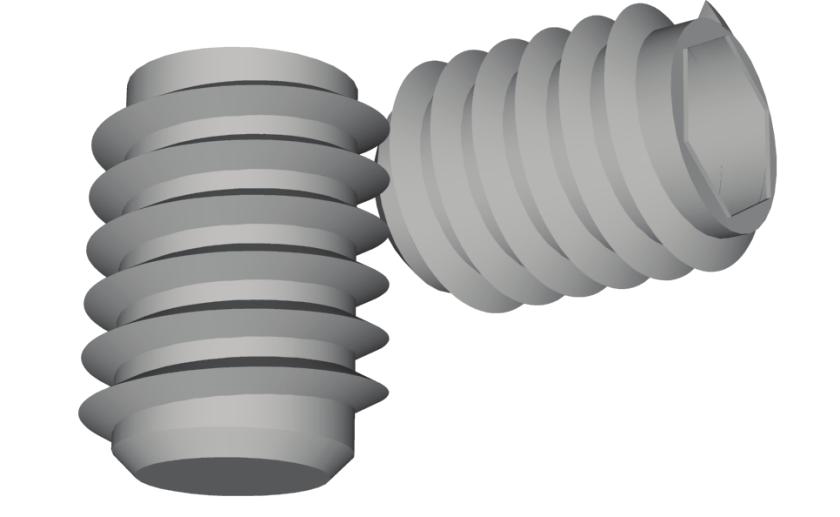 Flat Point Flat point set screws are used because they offer the least amount of shaft deformation.