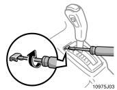 If you cannot shift automatic transmission selector lever (four wheel drive models) If you cannot shift the selector lever out of P position to other positions even though the brake pedal is