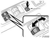 If you push in the window lock switch on the driver s door, the front passengers window cannot be operated.