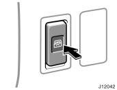 If you push in the window lock switch on the driver s door (with power windows) or on the instrument panel (without power