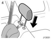 4. Replace the head restraint.