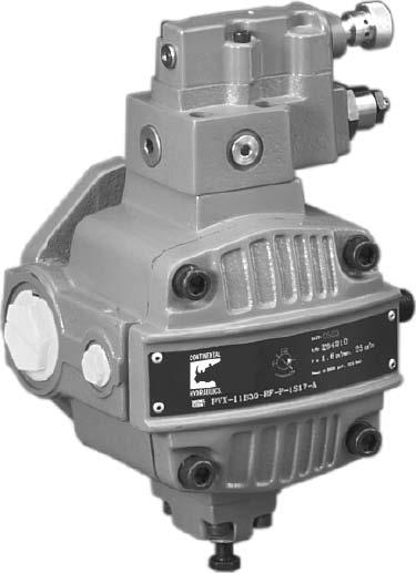 PVX-11 VANE PUMPS VARIABLE DISPLACEMENT, COMPENSATED NOTE: See pages thru 14 for PVX-11 dimensions. PERFORMANCE SPECIFICATIONS Displacement (Nominal) 1.5 in 3 /rev. (25 cm 3 /rev.