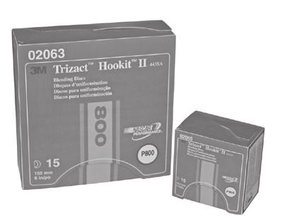 Pack consists of each: 3M Trizact Hookit II Blending Disc (PN02063), Grade 800 3M Trizact Hookit II Blending Disc (PN02068), Grade 000.