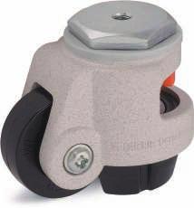: HRIG-POA Levelling castors with integrated truck lock, with bolt hole tting (female thread), with nylon wheel 180-750 kg Brackets: HRIG series - Made of die-cast aluminium, with sealed ball bearing