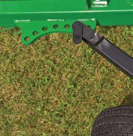 ) The WR33 Series offers simple windrow width adjustments up to 46 inches.