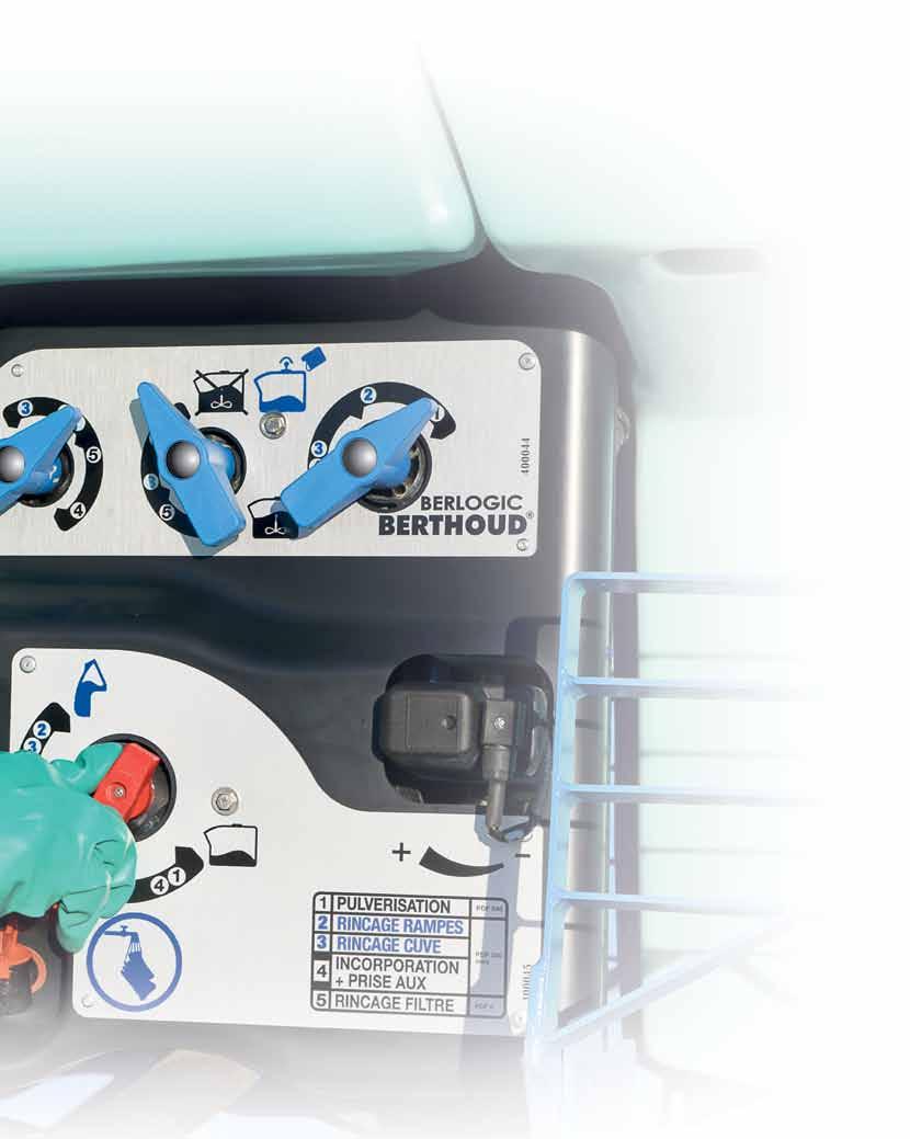 of best practices Berlogic panel The Berlogic panel is both convenient and easy to use: > all the valves centralised on the front left of the machine, >