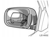 Tilt and telescopic steering wheel Outside rear view mirrors LS14001a CAUTION Do not adjust the steering wheel while the vehicle is moving.