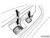 Window lock switch LS12026 Driver s door switch (access cab models) LS12027 Window lock switch OPERATING THE PASSENGERS WINDOW Use the switches on the passenger s door (access cab models)/passengers