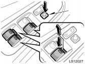 To close: Pull up the switch. If you push in the window lock switch on the driver s door, the passenger s (access cab models)/ passengers (double cab models) window cannot be operated.