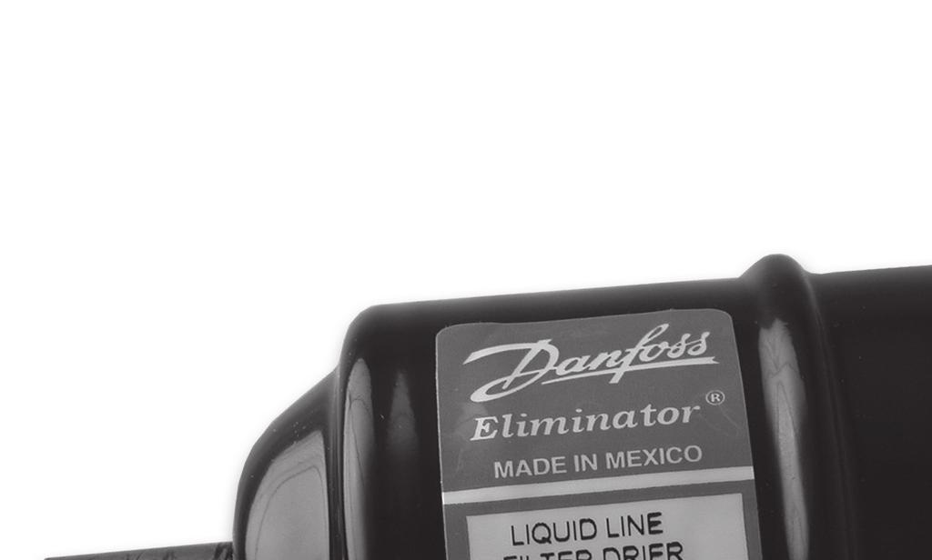 Eliminator Liquid line filter driers, type DCL and DML Introduction TE2 Eliminator liquid line filter driers protect refrigeration and air-conditioning systems from moisture, acids, and solid